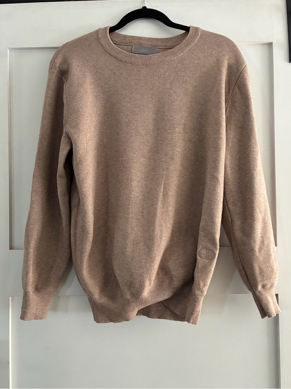 Dior Men's Classic Crewneck Sweater in Light Taupe
